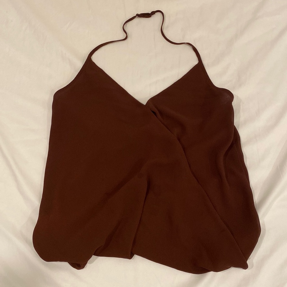 Maroon Halter Top